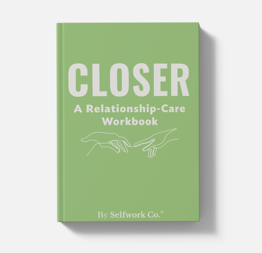Closer hardcover relationship workbook with bold green cover and white title design
