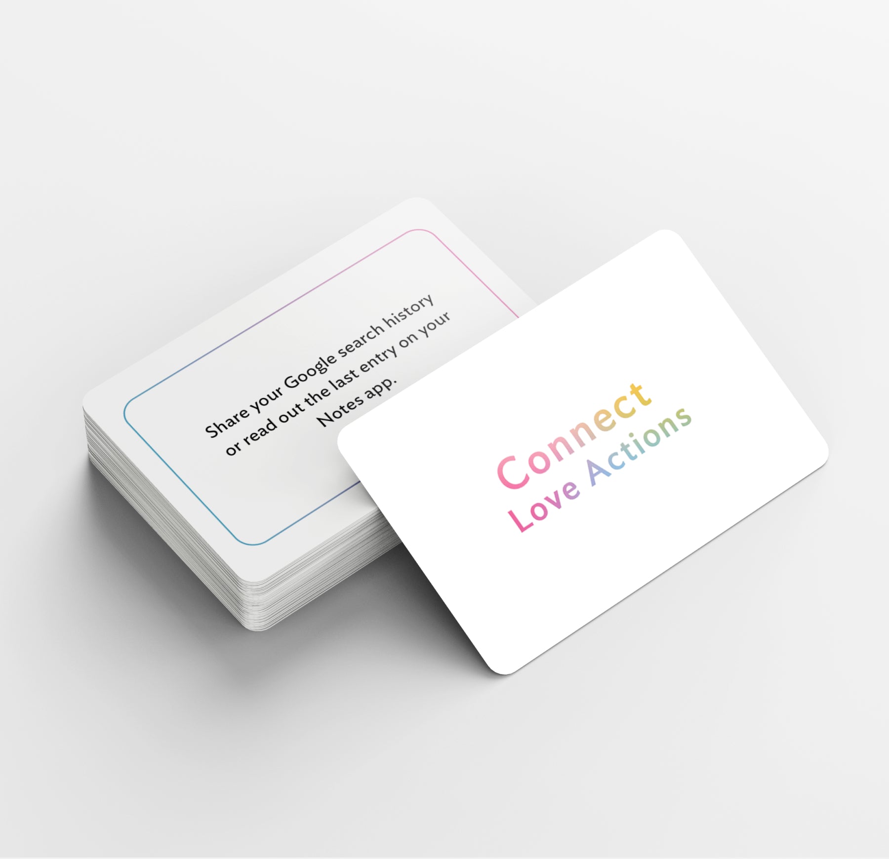 Card view of connect card games love action section 