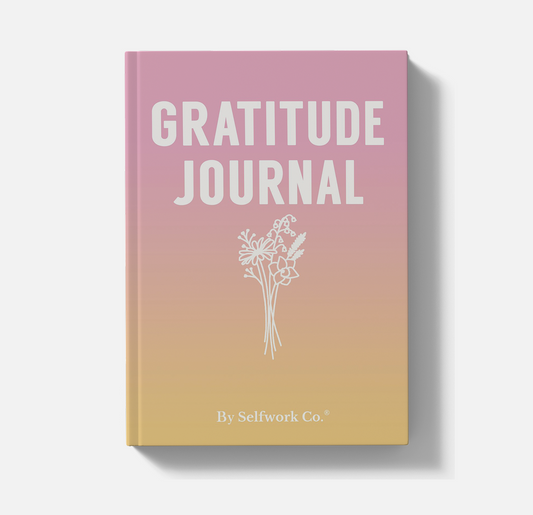 Gratitude Journal hardcover book showing front cover with pastel design and bold typography