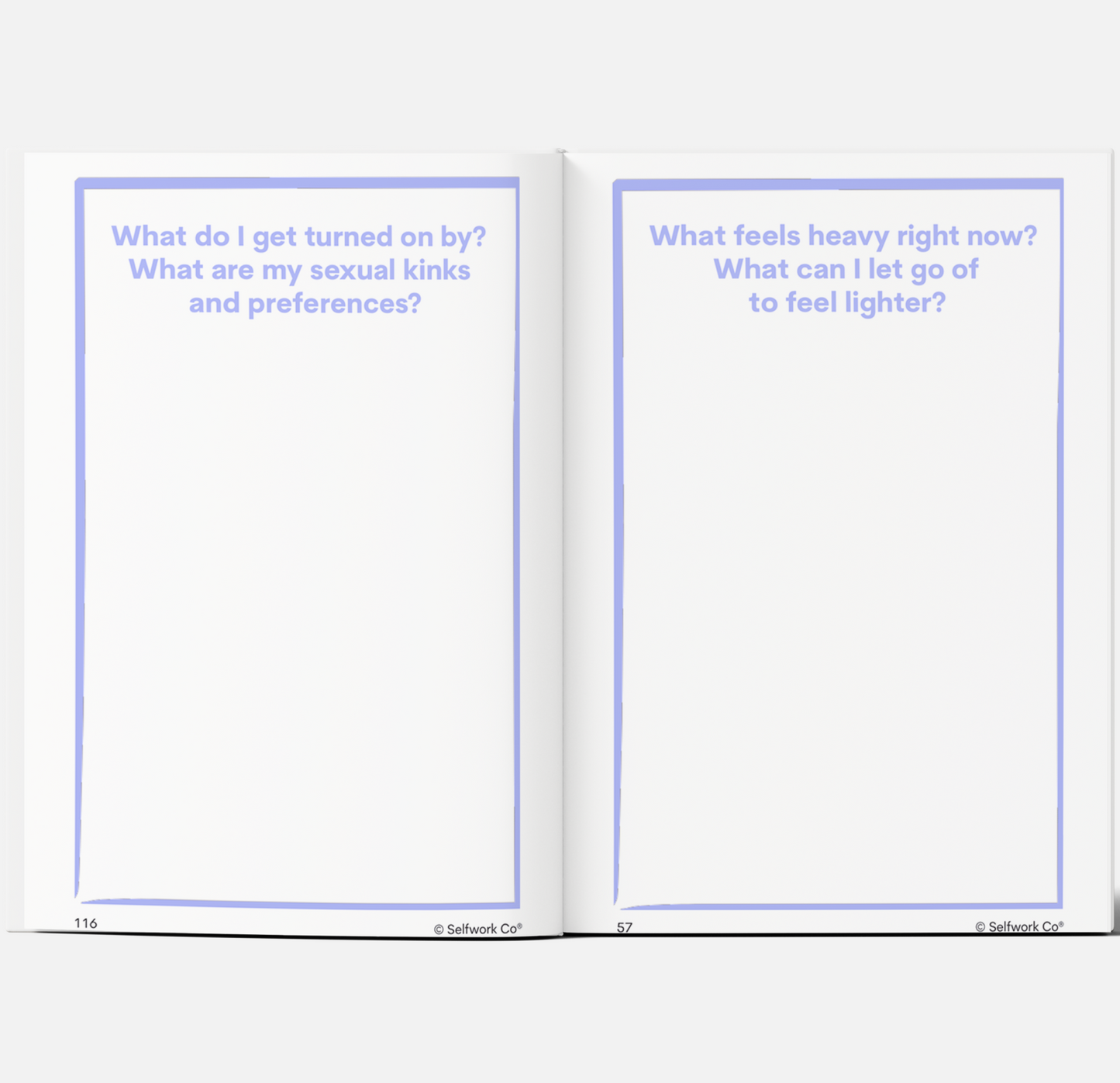 Within Journal spread with prompts exploring personal desires, emotional release, and sexual preferences