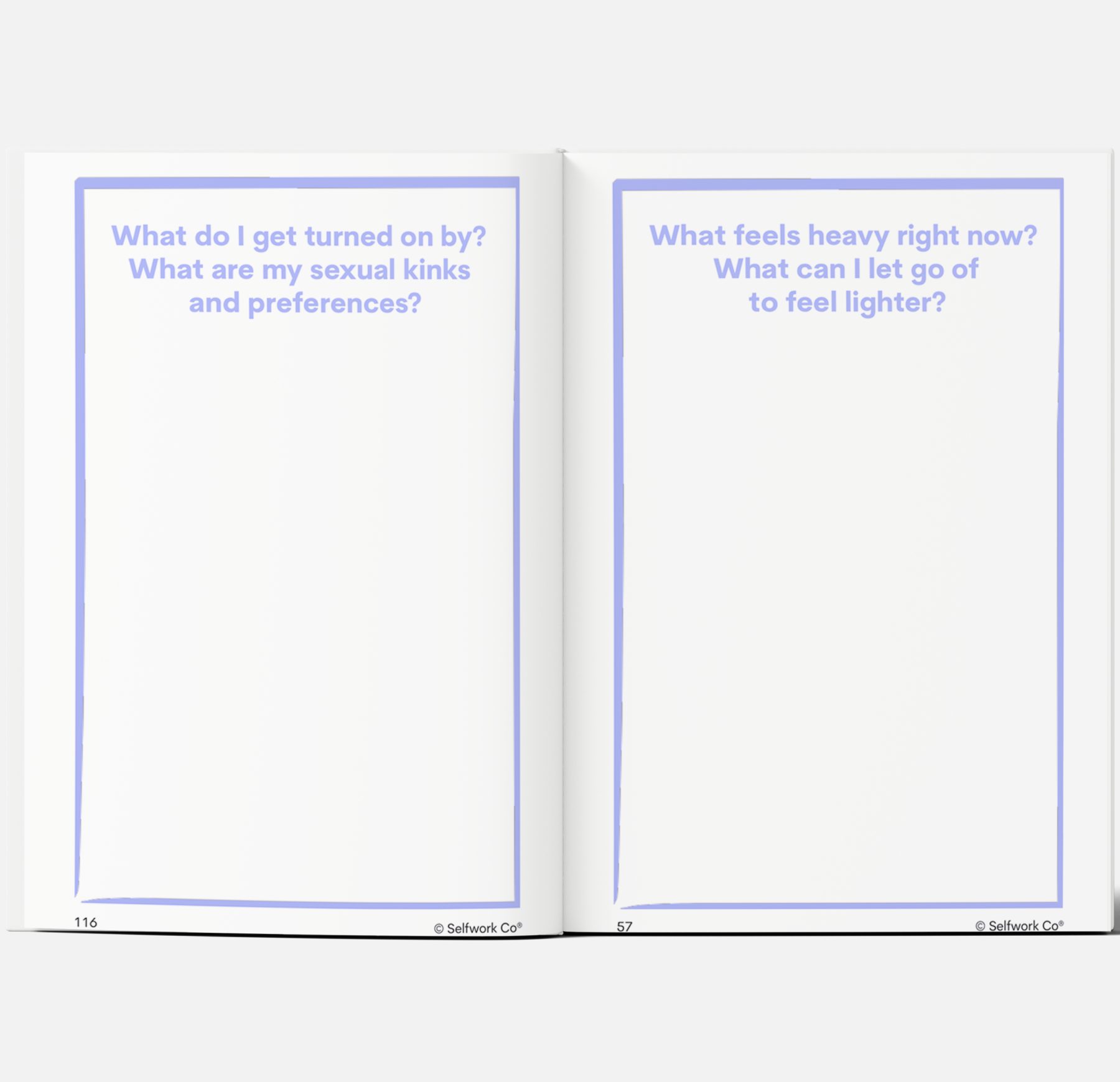 Within Journal spread with prompts exploring personal desires, emotional release, and sexual preferences